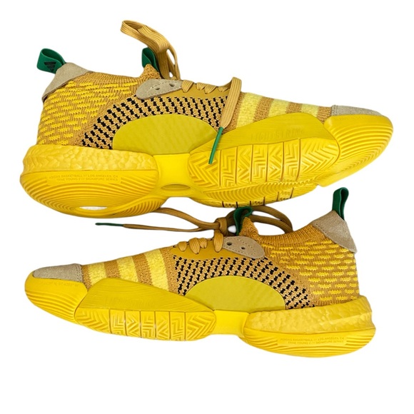 Adidas trae young 2 hazy yellow team green basketball sports shoes men Sz 9 NWOT - Picture 10 of 13